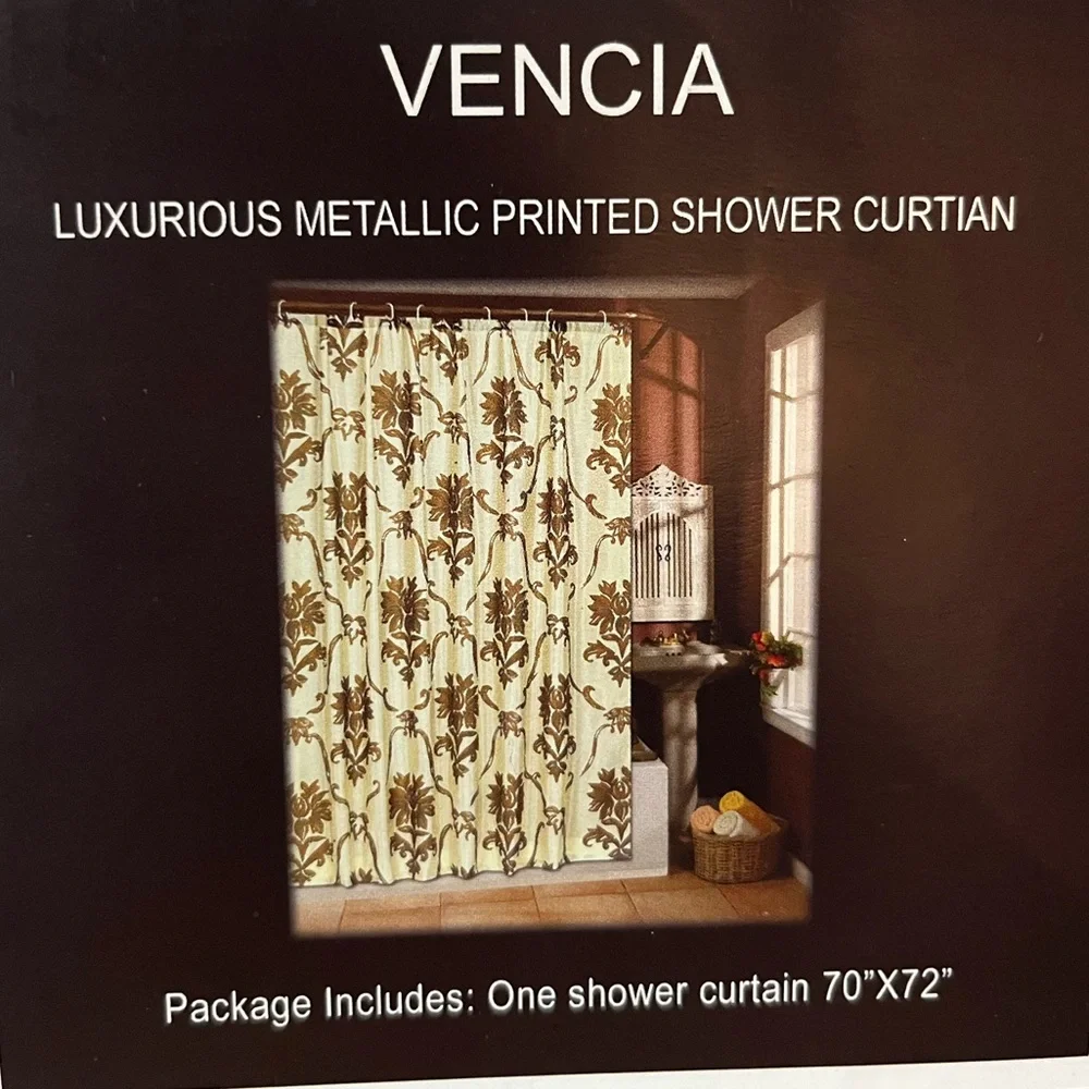 NWT Metallic Shower Curtain